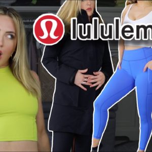 HUGE Lululemon FALL HAUL ? Outerwear, FLARE Legging and Jeans Try On!